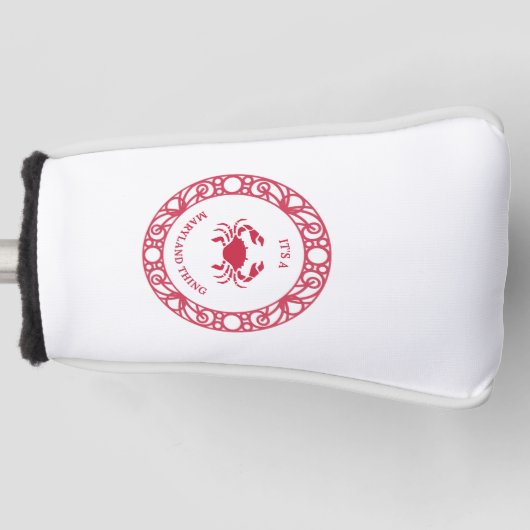 メリーランドのモノ（カニ） ゴルフヘッドカバー (正面)