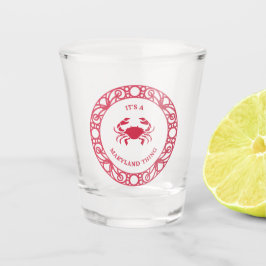 メリーランドのモノ(カニ) ショットグラス