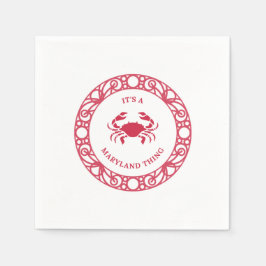 メリーランドのモノ（カニ） スタンダードカクテルナプキン