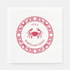 メリーランドのモノ（カニ） スタンダードランチョンナプキン