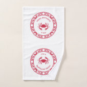 メリーランドのモノ（カニ） バスタオルセット (ハンドタオル)