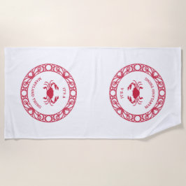 メリーランドのモノ（カニ） ビーチタオル