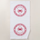 メリーランドのモノ（カニ） ビーチタオル (正面)