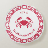 メリーランドのモノ（カニ） ラウンドクッション (裏面)
