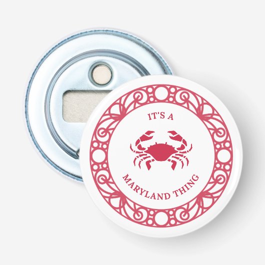 メリーランドのモノ（カニ） 栓抜き (正面)