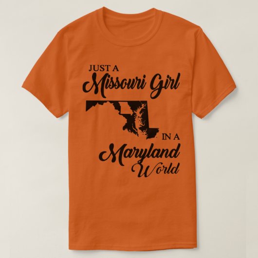 メリーランドの世界のお母さんのミズーリの少女 Tシャツ (デザイン正面)