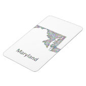 メリーランドの地図 マグネット (左側)