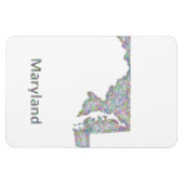 メリーランドの地図 マグネット (横)