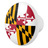 メリーランドの州の旗のお祝いのデザイン セラミックノブ (右)