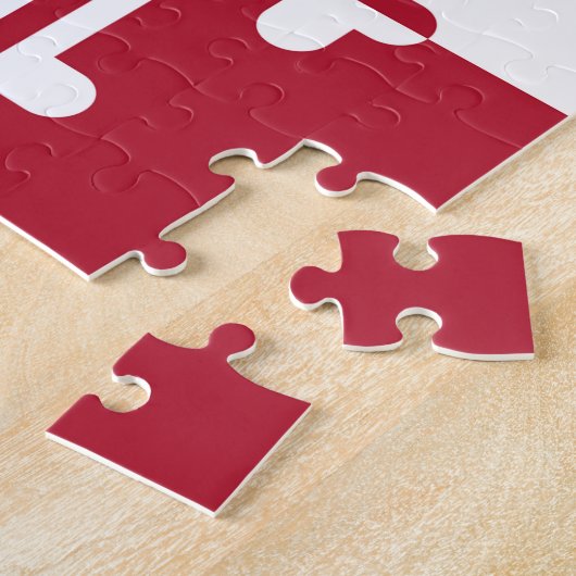 メリーランドの州の旗のデザインのアクセント ジグソーパズル (側面)