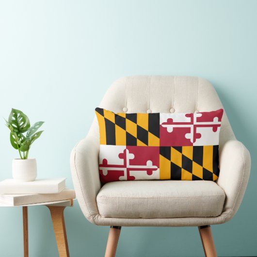 メリーランドの州の旗のデザイン ランバークッション (椅子)