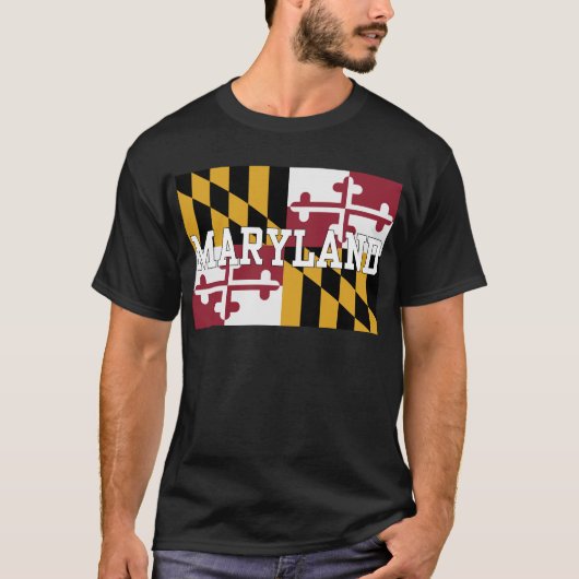 メリーランドの州の旗 Tシャツ (正面)