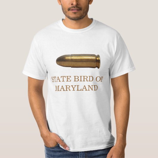 メリーランドの州鳥: 弾丸 Tシャツ (正面)