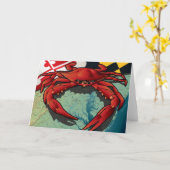 メリーランドの市民のカニ カード (黄色い花)