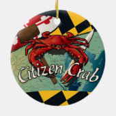 メリーランドの市民の青カニ セラミックオーナメント (裏面)