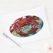 メリーランドの市民カニ 楕円形シール (封筒)