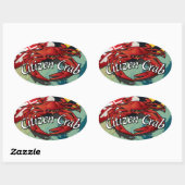 メリーランドの市民カニ 楕円形シール (シート)