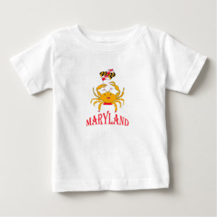 メリーランドの幸せなカニ ベビーTシャツ