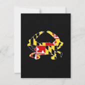 メリーランドの旗のカニの招待状か静止した 招待状 (正面)