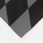 メリーランドの旗の白黒毛布-黒 フリースブランケット (角)