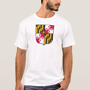 メリーランドの旗の盾のワイシャツ Tシャツ