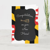 メリーランドの旗の黒板の鍵の引っ越し祝いパーティーカード カード (正面)