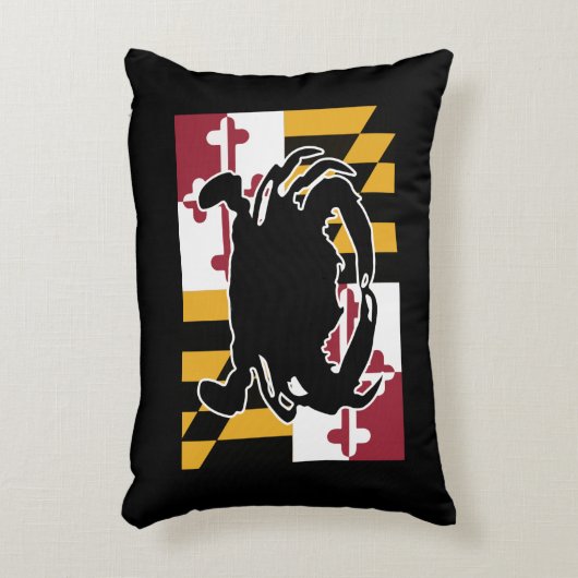 メリーランドの旗またはカニの枕 アクセントクッション (正面(垂直))