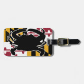 メリーランドの旗またはカニの荷物のラベル ラゲッジタグ (正面横)