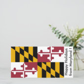 メリーランドの旗、アメリカからの祝日 シーズンカード (スタンド正面)