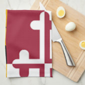 メリーランドの旗 キッチンタオル (四つ折り)