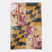 メリーランドの旗 キッチンタオル (縦)