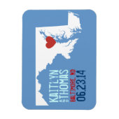 メリーランドの日付を保存 – カスタマイズ可能な都市 マグネット (縦)