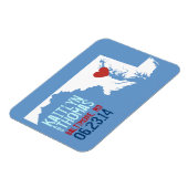 メリーランドの日付を保存 – カスタマイズ可能な都市 マグネット (左側)