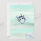 メリーランドの海辺でのカニのリハーサルディナー 招待状 (裏面)