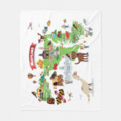 メリーランドの漫画の地図 フリースブランケット (正面)