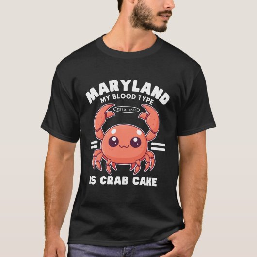 メリーランドの血液型 Tシャツ (正面)