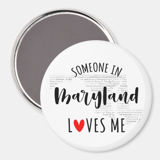 メリーランドの誰かが私の磁石を愛している マグネット (正面/裏面)