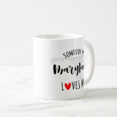 メリーランドの誰かが私をマップ・コーヒー・マグを愛してくれる コーヒーマグカップ (正面右)