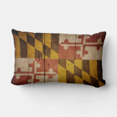 メリーランドの険しい木製の旗 ランバークッション (裏面)