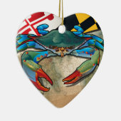 メリーランドの青カニ セラミックオーナメント (右)