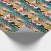 メリーランドの青カニ ラッピングペーパー (角)