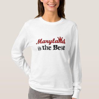 メリーランドは最も最高のなフード付です Tシャツ