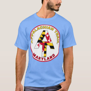 メリーランドアパラチアのトレイル白い背景(Wあり) Tシャツ