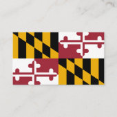 メリーランドエレガント州旗の名刺/アメリカ 名刺 (正面)