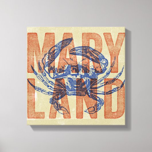 メリーランドカニキャンバスアート キャンバスプリント (正面)