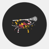 メリーランドカニラクロス男の子スティックラックスシスタースープ ラウンドシール (正面)