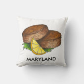 メリーランドクラッカスパイシーカニのシーフードグルメMD クッション (正面)