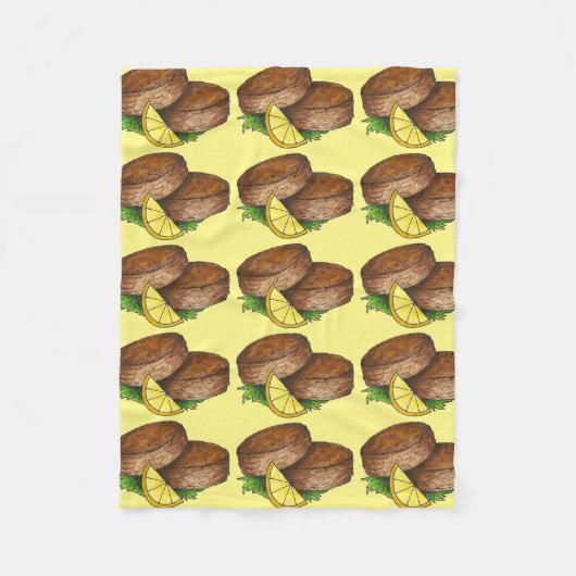 メリーランドクラッケーキベイカニケーシーフード食品 フリースブランケット (正面)