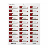 メリーランドクリスマスポインセチア差出人住所ラベル ラベル (フルシート)