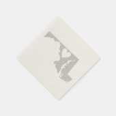 メリーランドグレーマップシェイプハート切り出し紙パーティー スタンダードカクテルナプキン (角)